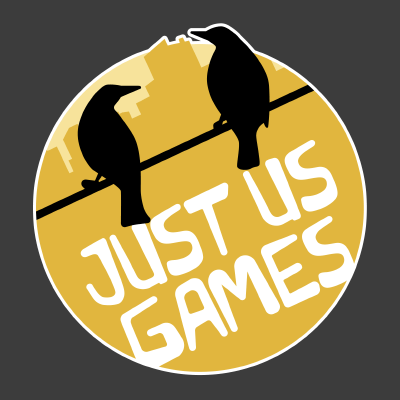 Logo design for Just Us Games studio (small version)